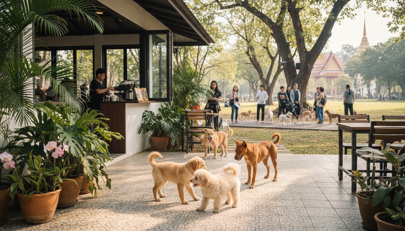 Puppy Socialisation in Thailand: Cafés, Parks, and Meetups